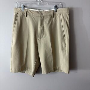 FootJoy Men's Beige Flat Front Shorts khaki size 33